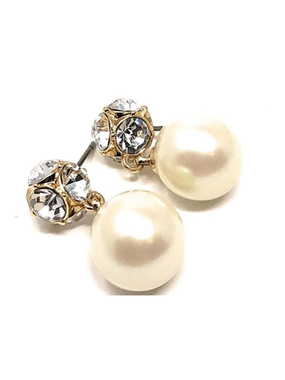 Kate Spade Lady Marmalade Drop Earrings Cream Pearl Crystals Gold Tone NWT 2310 - Picture 8 of 8